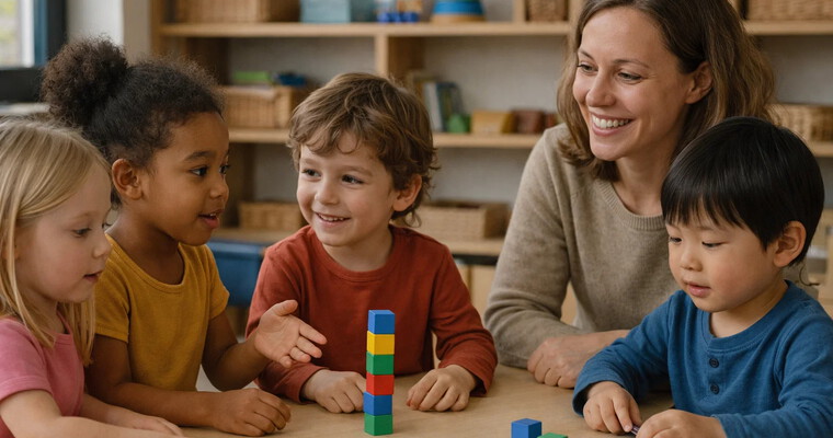 Schüler beim spielen - KI-generiertes Symbolbild